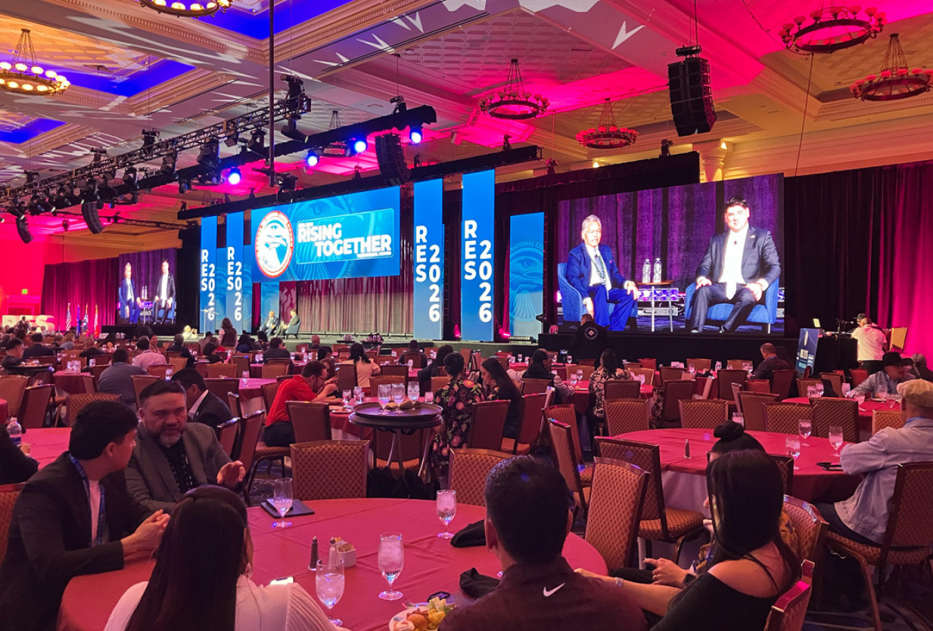 IE Director Eric Mahroum and Derrick Watchman, NCAIED Chairman of the Board during their fireside chat.