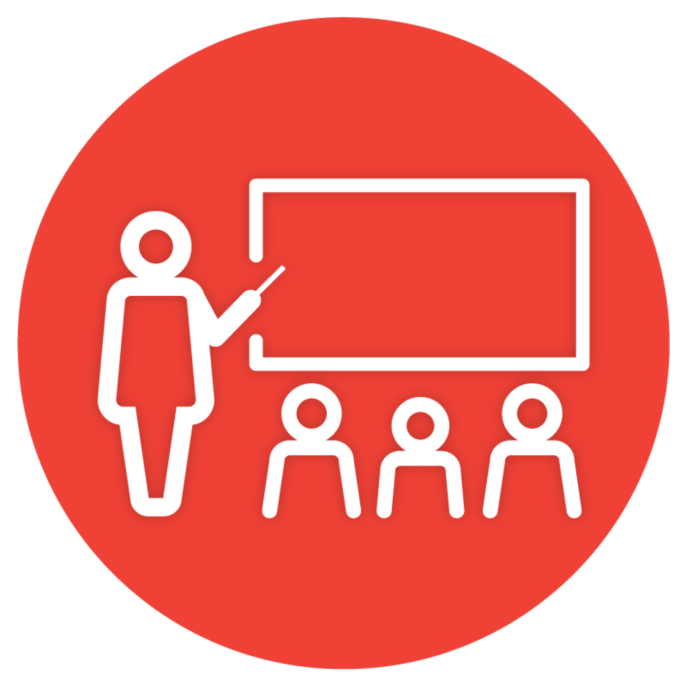 interconnection technical assistance circle red icon