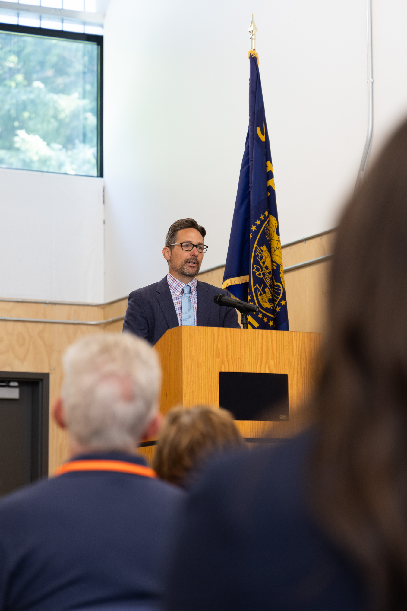 H2O Marine Energy Program Manager Tim Ramsey delivers a speech at the PacWave opening ceremony