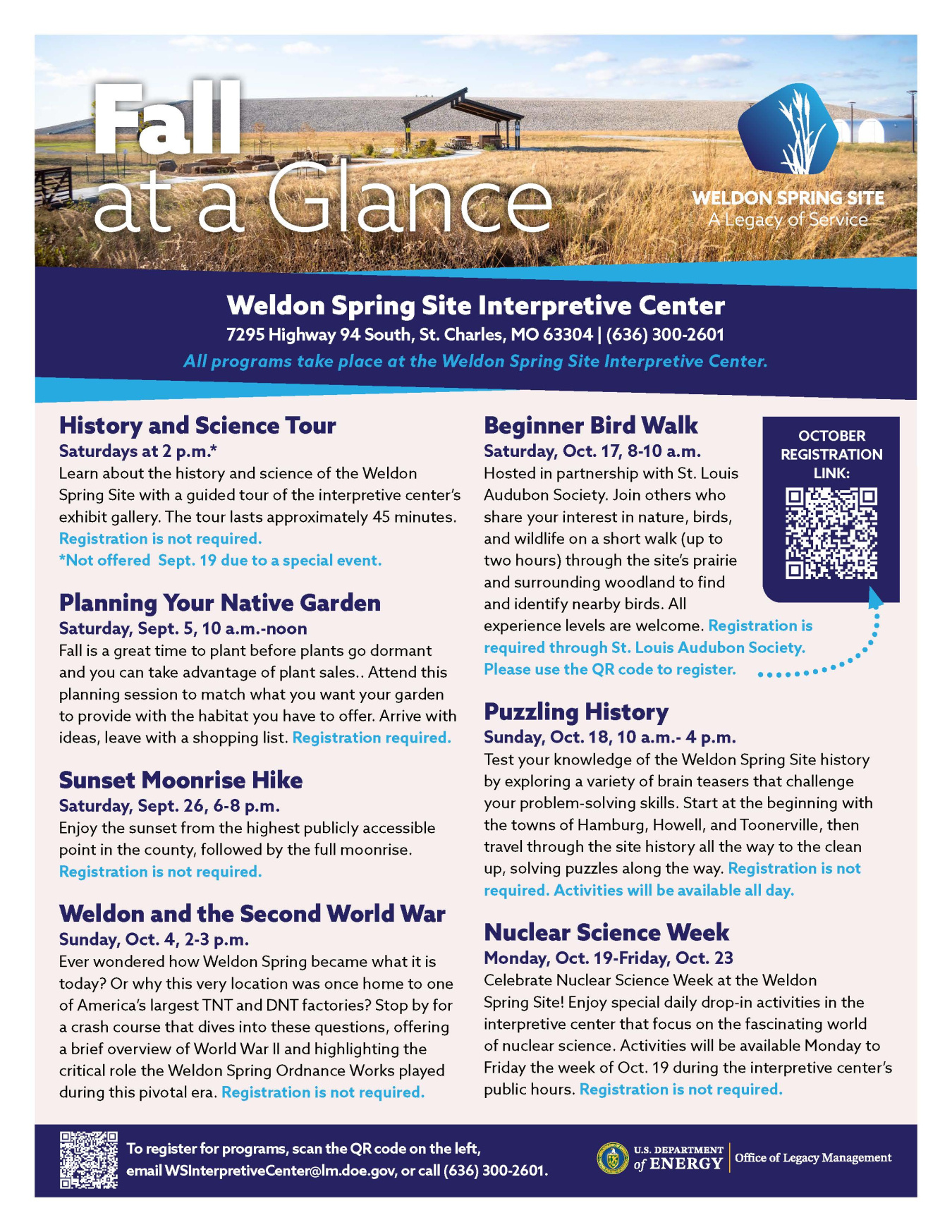 Weldon Fall at a Glance 2026 front page