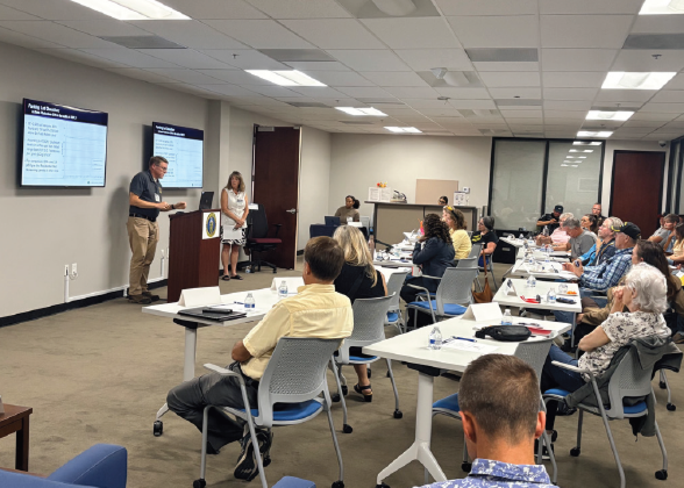 Josh Mengers presents during CONNECT meeting