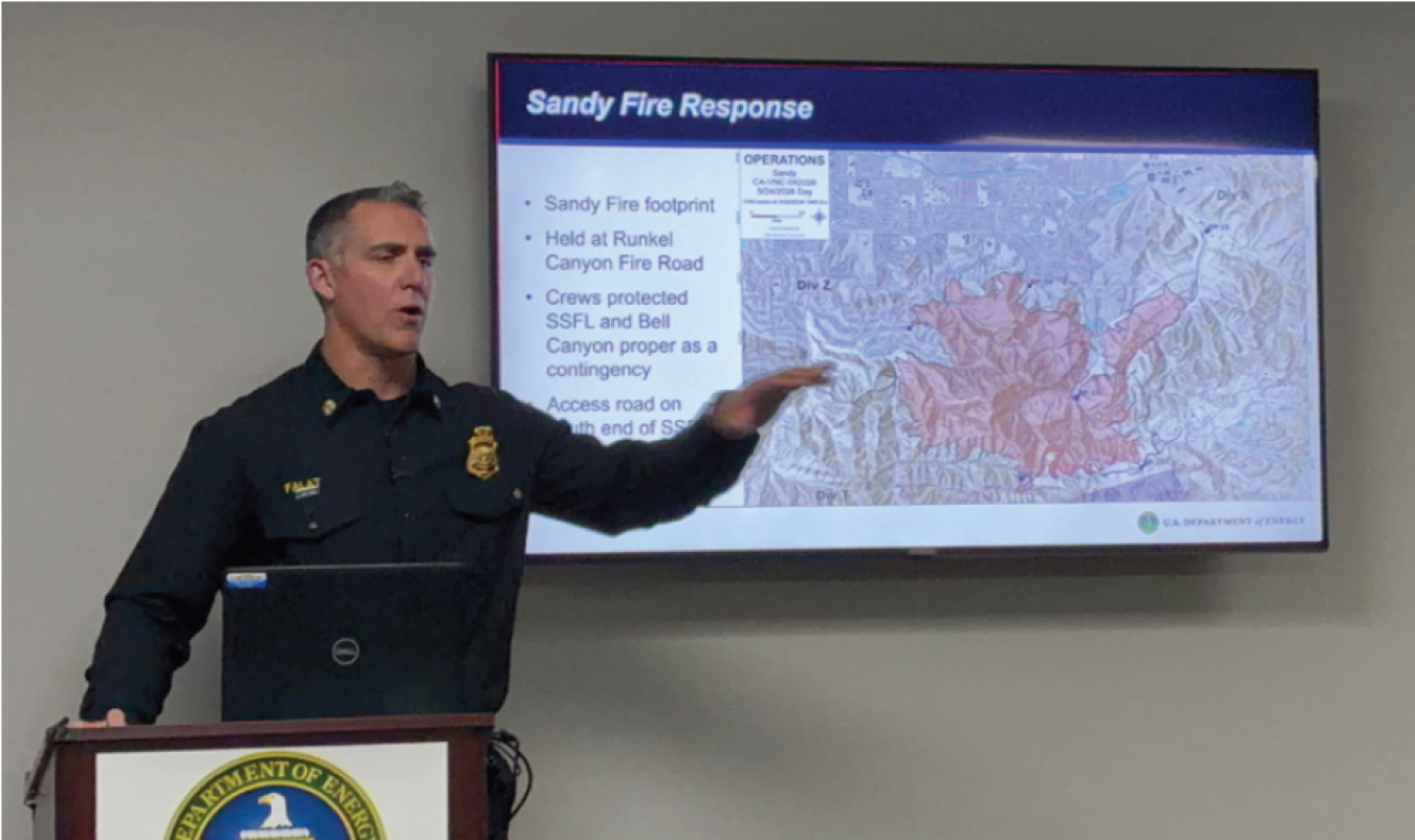 Fire Chief Matt Falat presents at CONNECT Series meeting