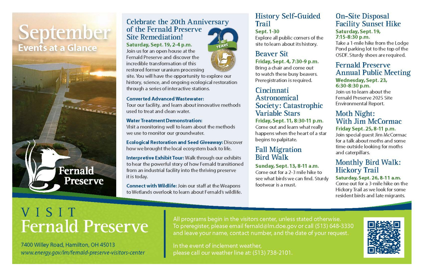 Fernald Events Postcard September 2026