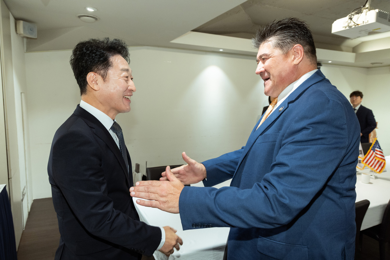 HGEO Acting Assistant Secretary Curt Coccodrilli and a delegation meeting with South Korea officials