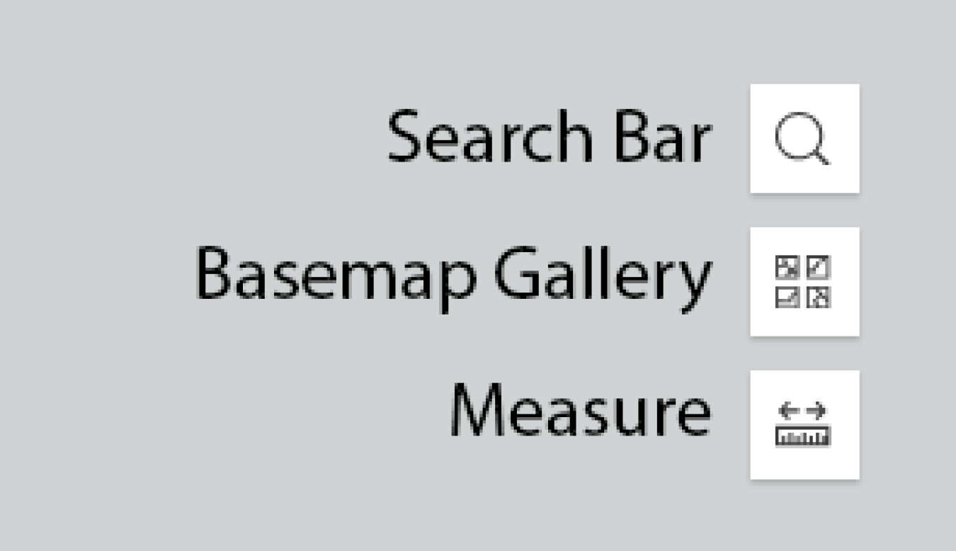 Screenshot from the Altnerative Water Supply Tool of the search features.