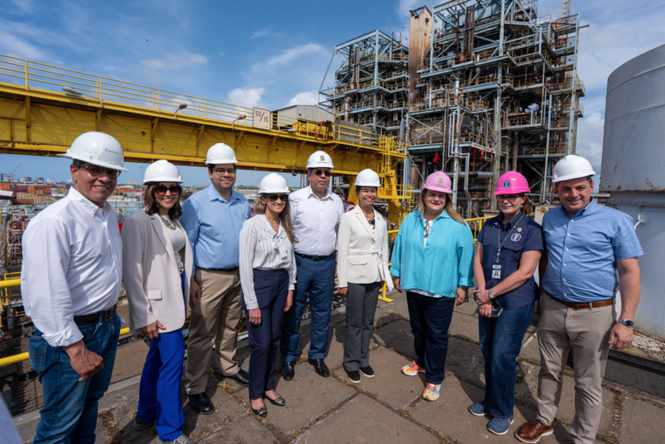 U.S. Department of Energy and Government of Puerto Rico officials at the San Juan Power Plant.