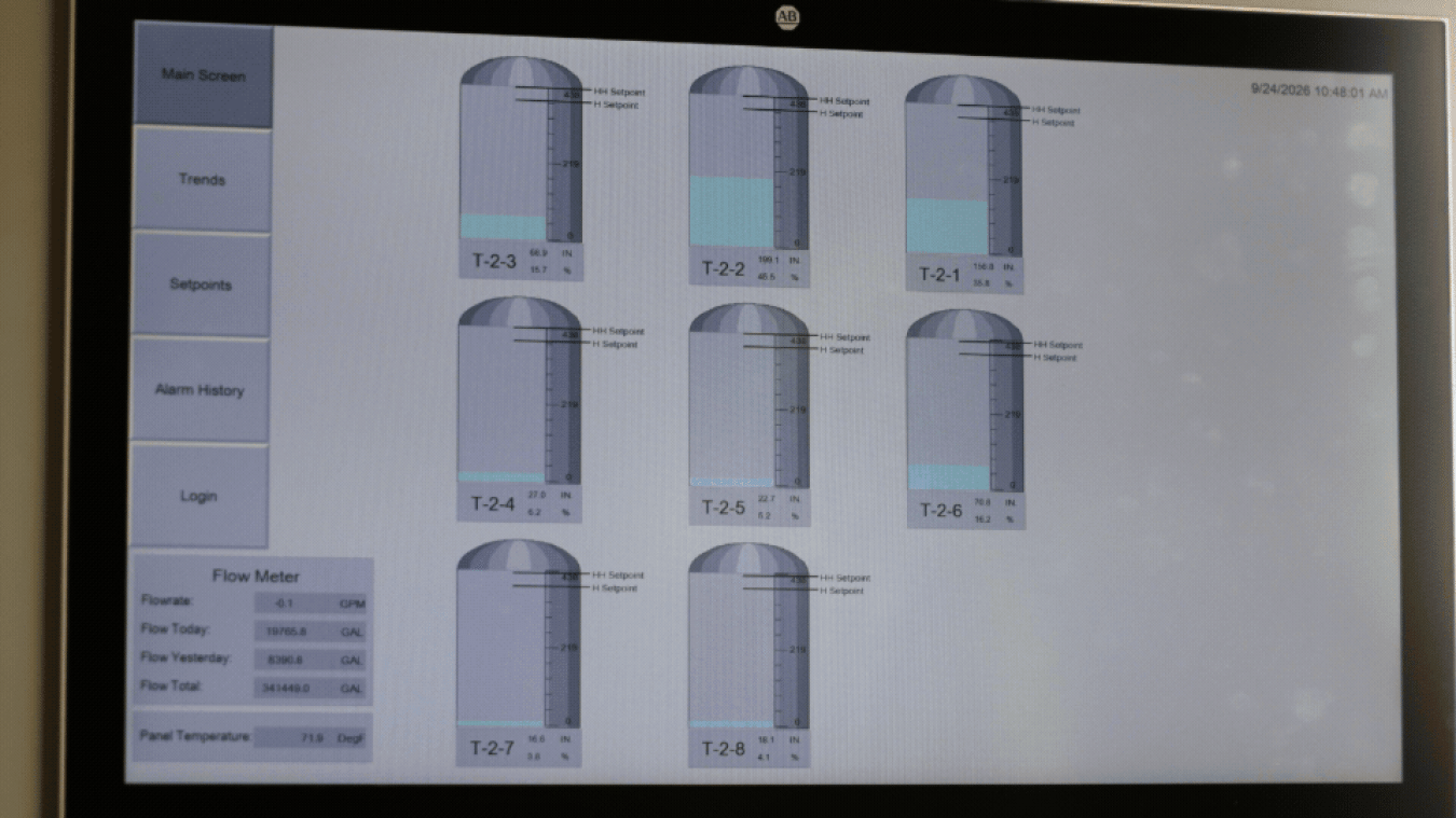 Rotating set of images of computer screens displaying a remote tracker