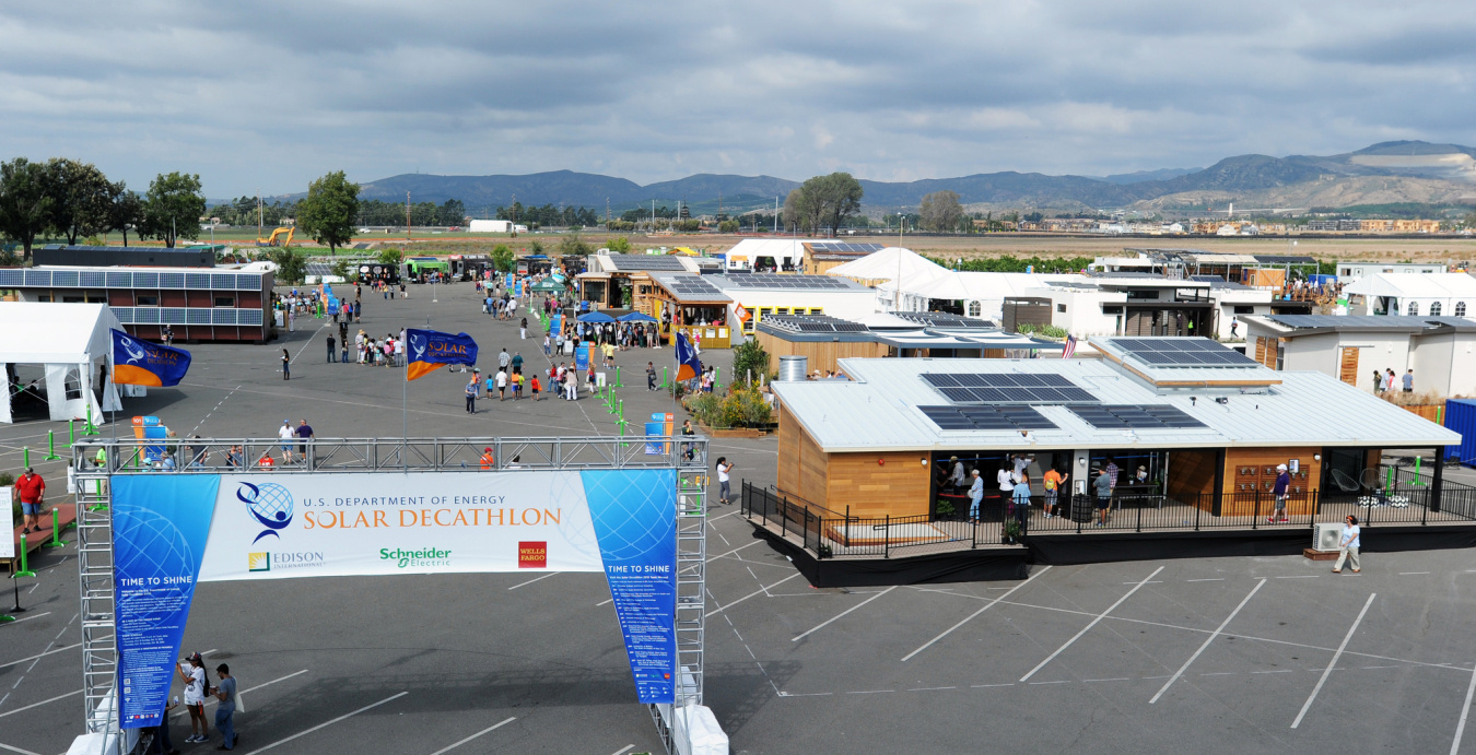 Aerial view of 2015 Solar Decathlon