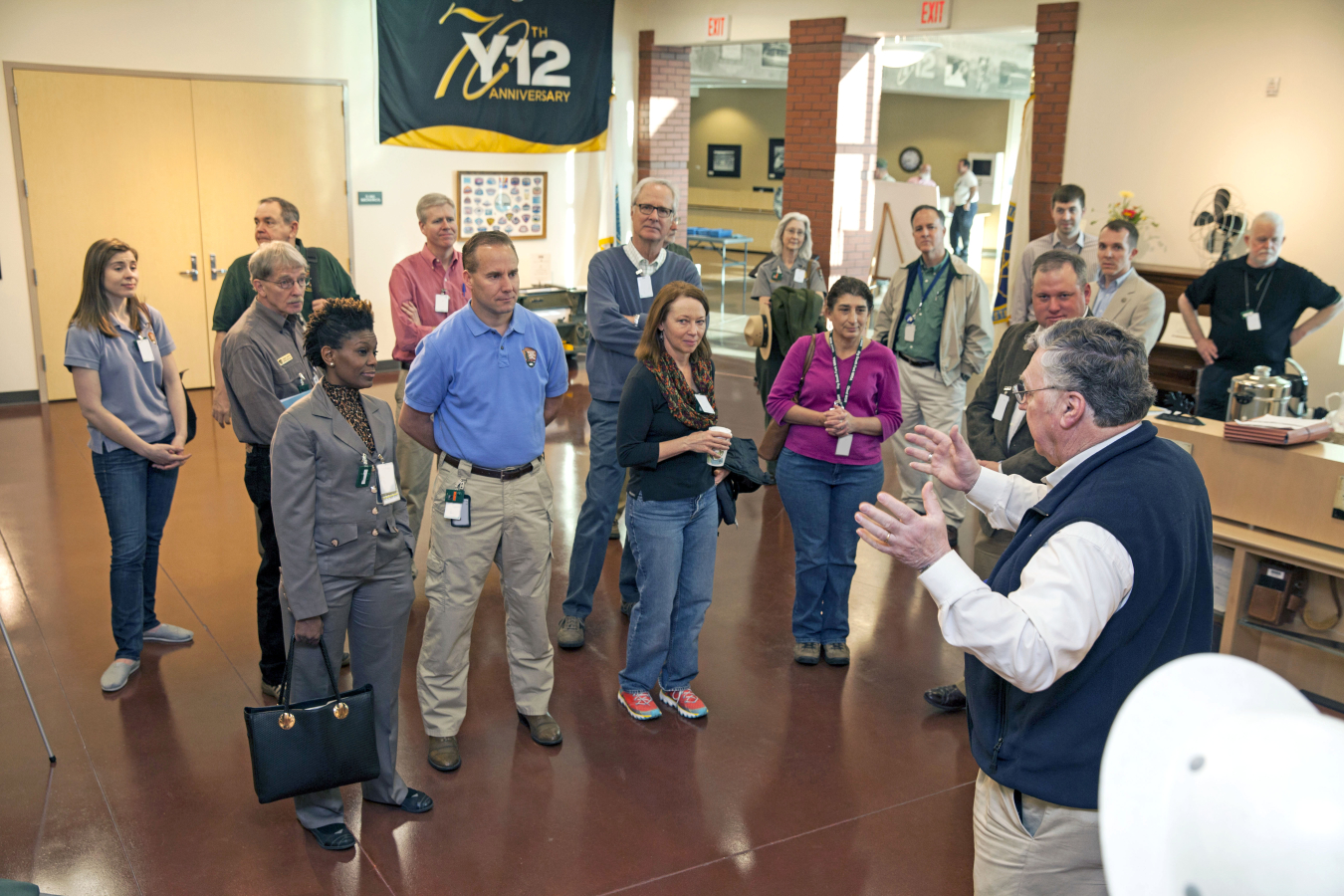 NPS and DOE staff learn about the history of Y-12 during Oak Ridge, Tennessee, site tour.