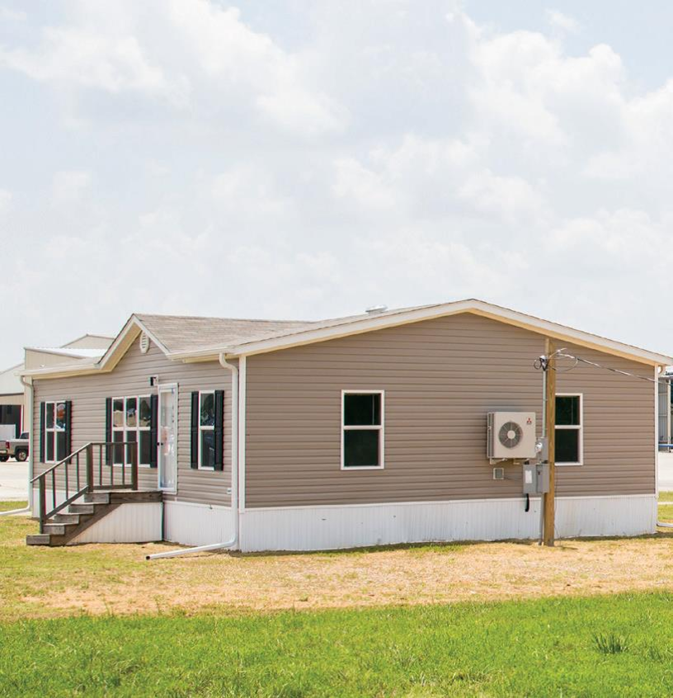 Exterior of highly efficient Building America test house in Russellville, AL. 