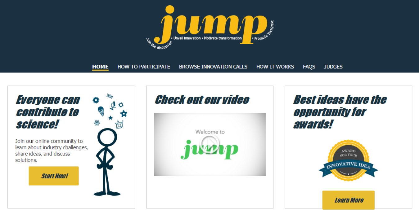 JUMP website screenshot.