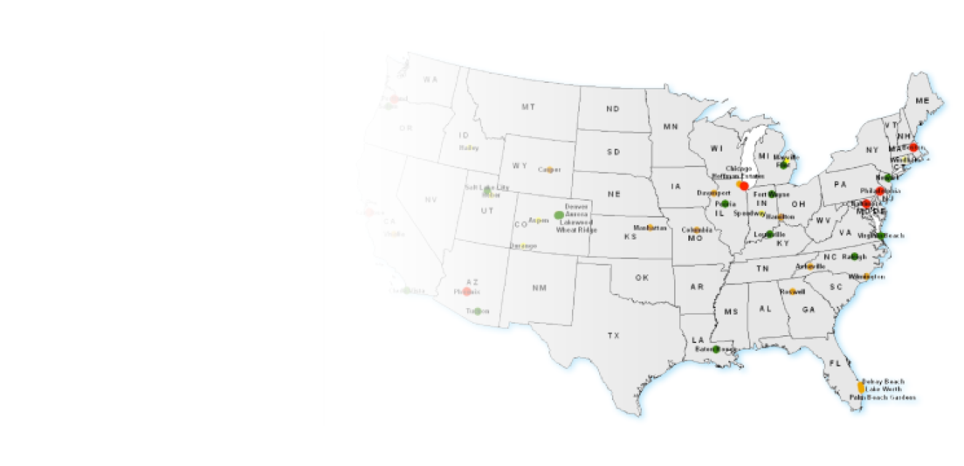 Map of Energy Assurance Planning Recipients by city population