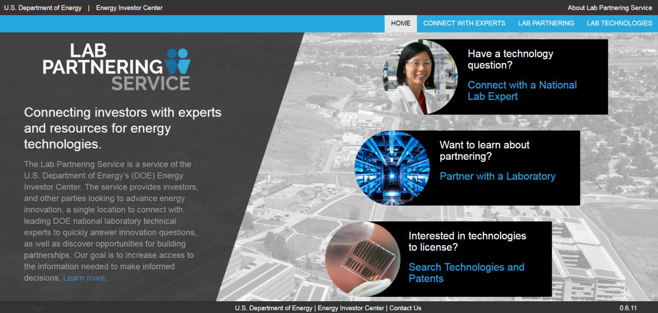 U.S. Department of Energy's Lab Partnering Service