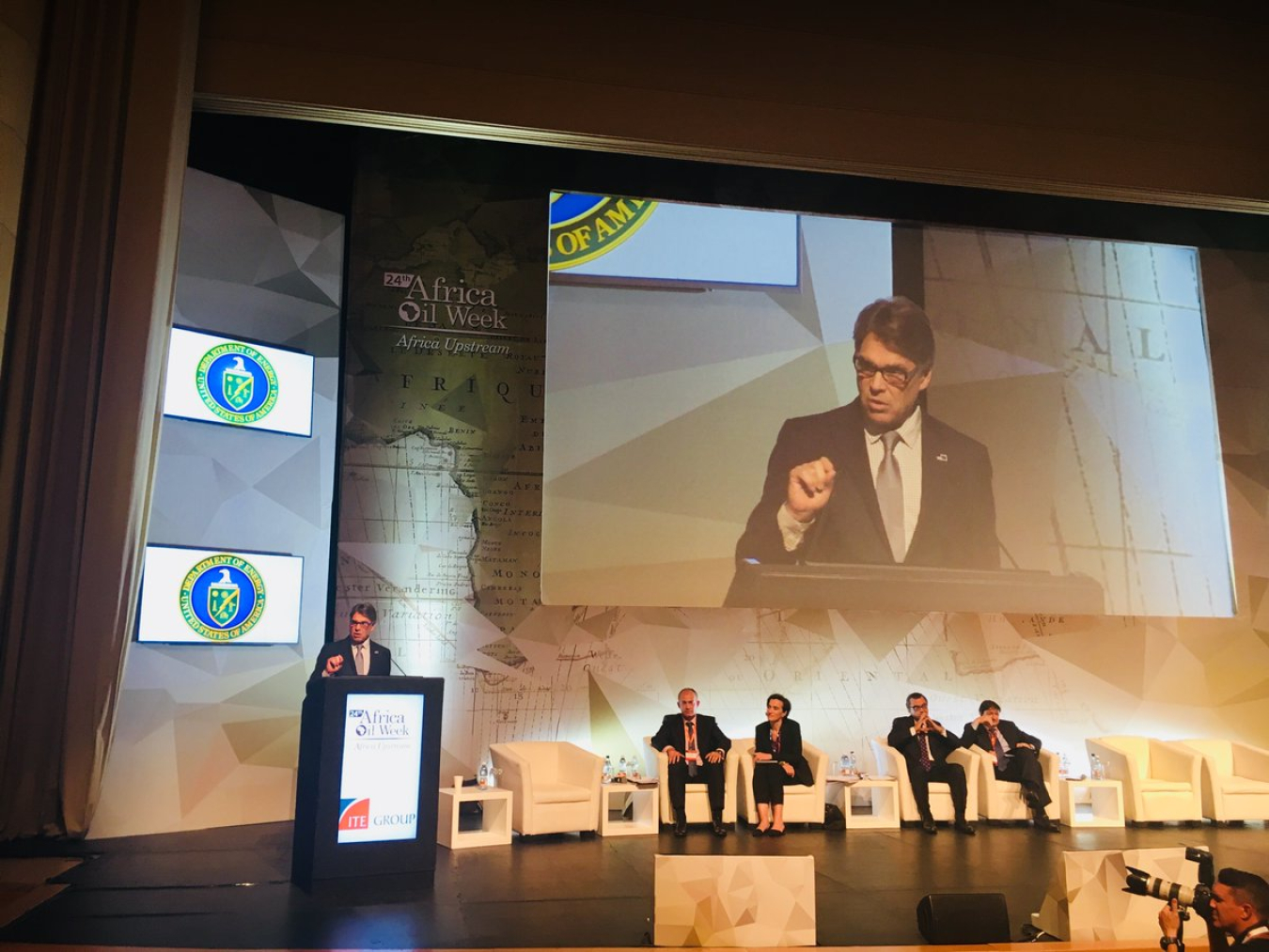 Secretary Perry speaking at Africa Oil Week