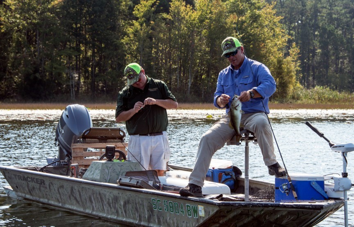 Two men fishing on at the Ultimate Fishing Challenge