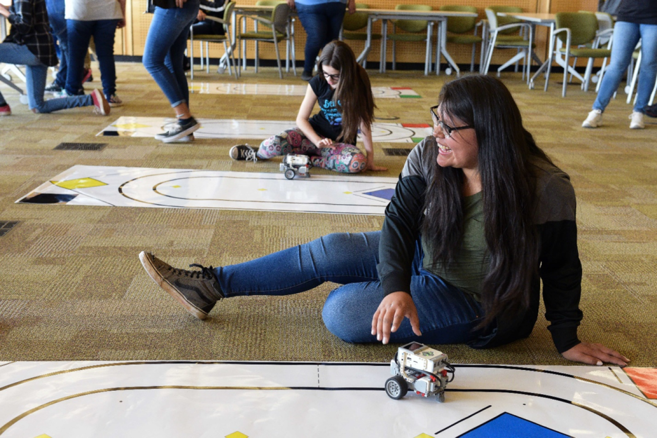 Students from Gallup, NM participate in STEM activities during the Dream Catchers Science Program.