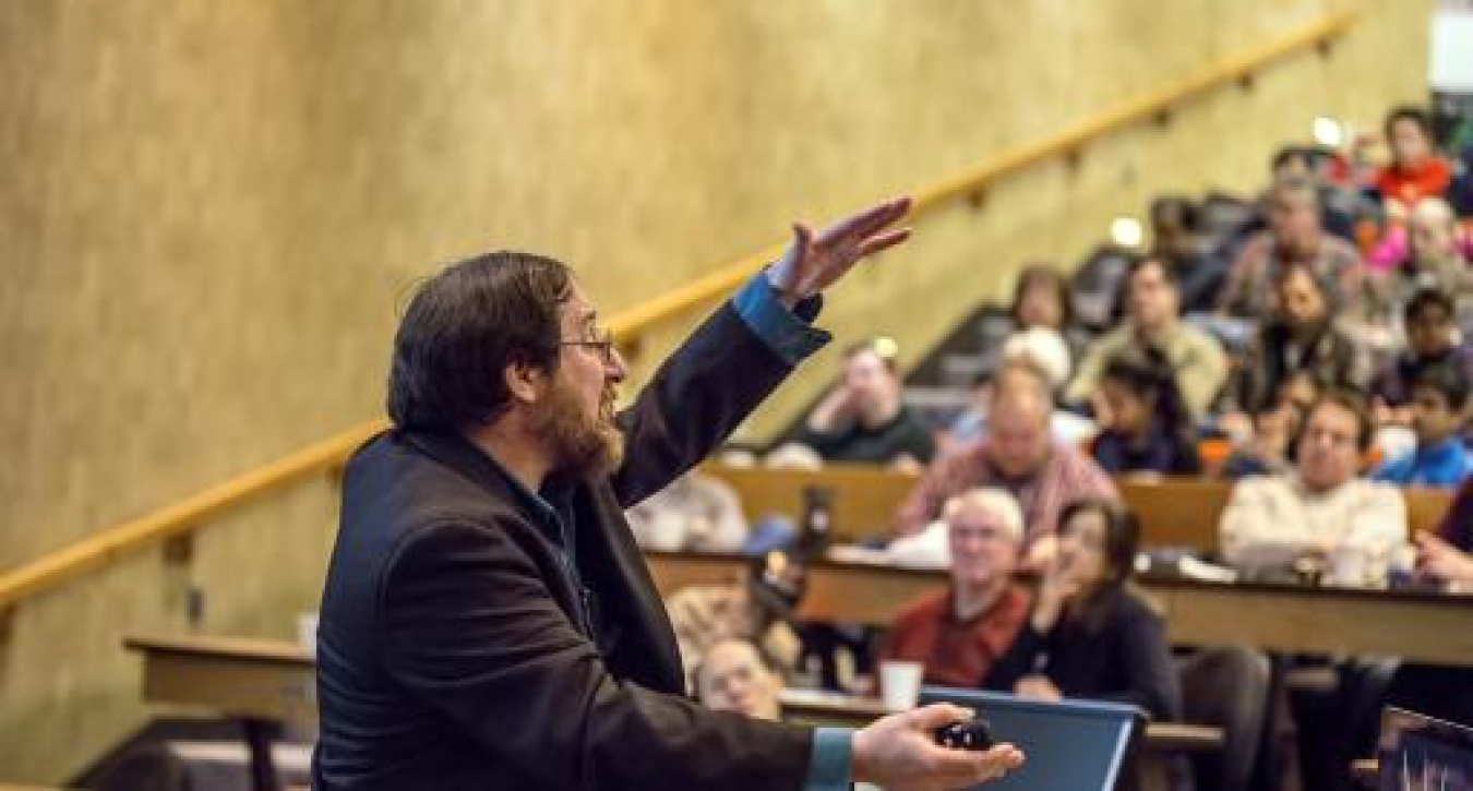 Craig Arnold, Princeton University professor of mechanical and aerospace engineering and director of the Princeton Institute for the Science and Technology of Materials, discusses the history of and current research on batteries at Science on Saturday.