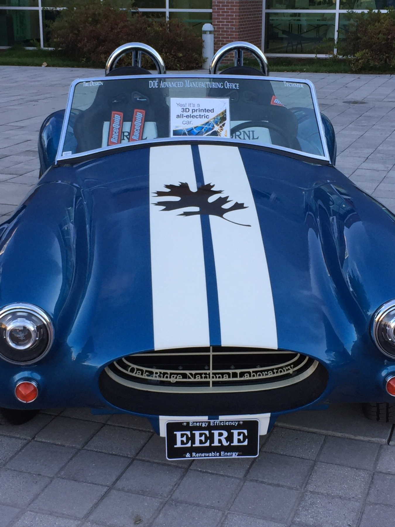 Photo of Local Motor’s all-electric car, Cobra, printed in six weeks at ORNL’s Manufacturing Demonstration Facility.