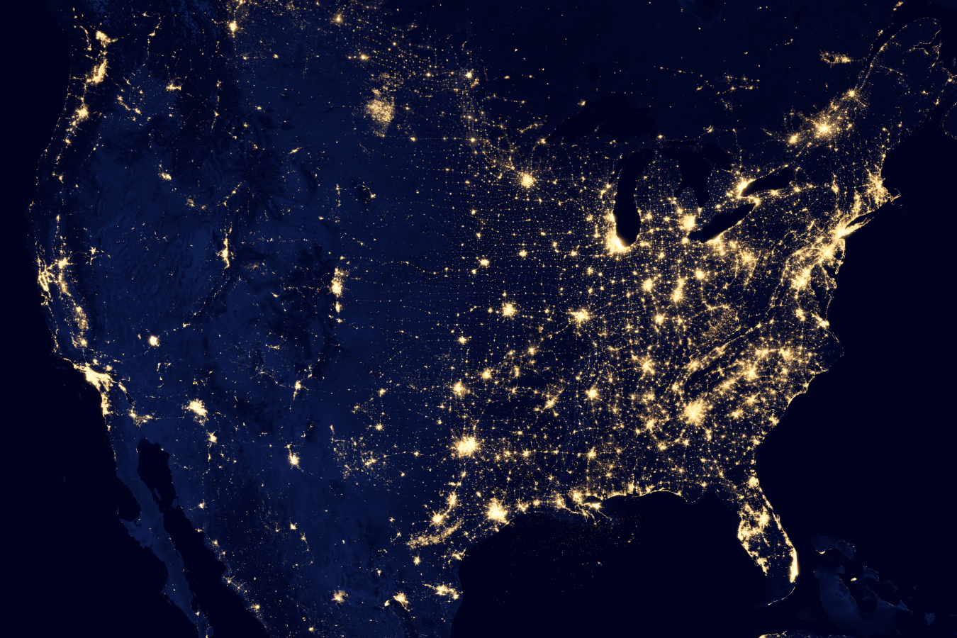 The United States at Night 