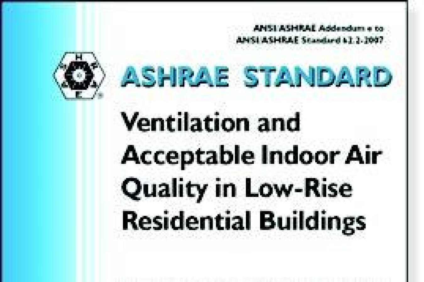 Image of the cover of the report, "Ventilation and Acceptable Indoor Air Quality in Low-Rise Residential Buildings."