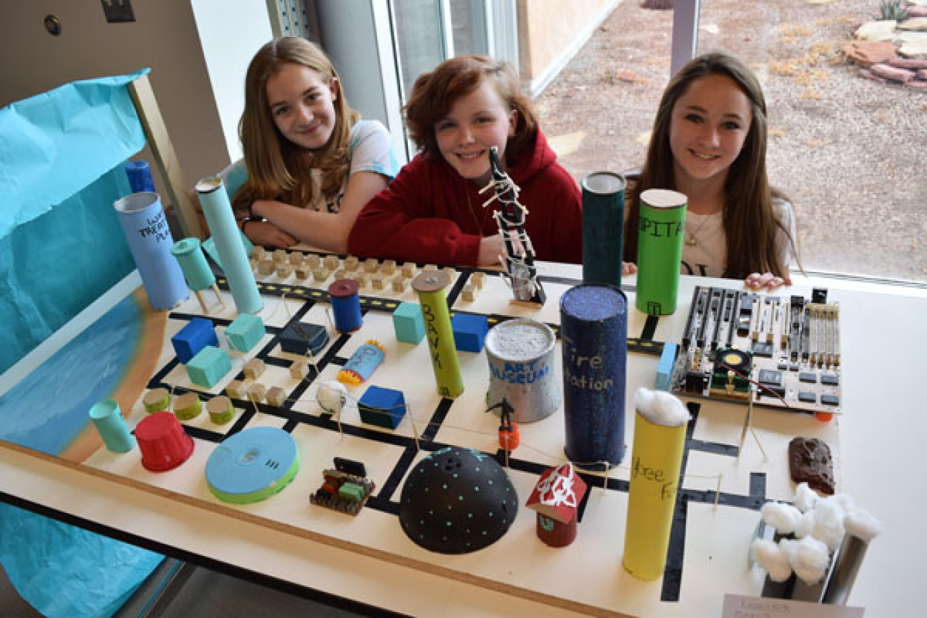 Students at the NM Future City competition.