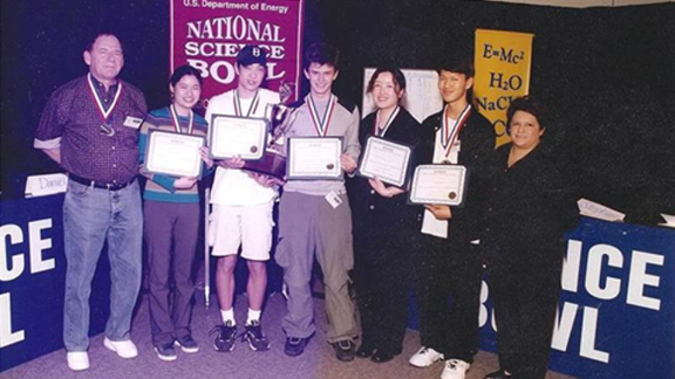 Jeff Zira (third from left) and teammates pose after winning their regional competition in 2001.