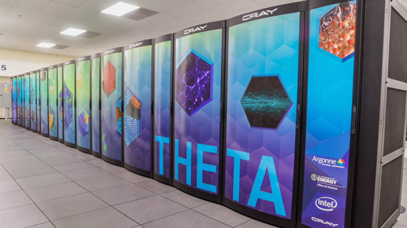 Theta, Argonne's most recent supercomputer, launched in July 2017. It will be a stepping-stone to the facility's next leadership-class supercomputer.