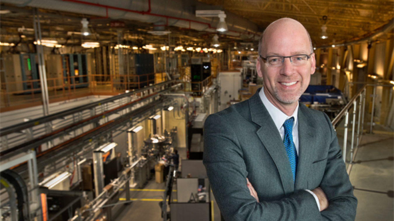 John Hill, NSLS-II Director, is shown here overlooking the Electron-Spectro-Microscopy Beamline on the NSLS-II Experimental Floor.