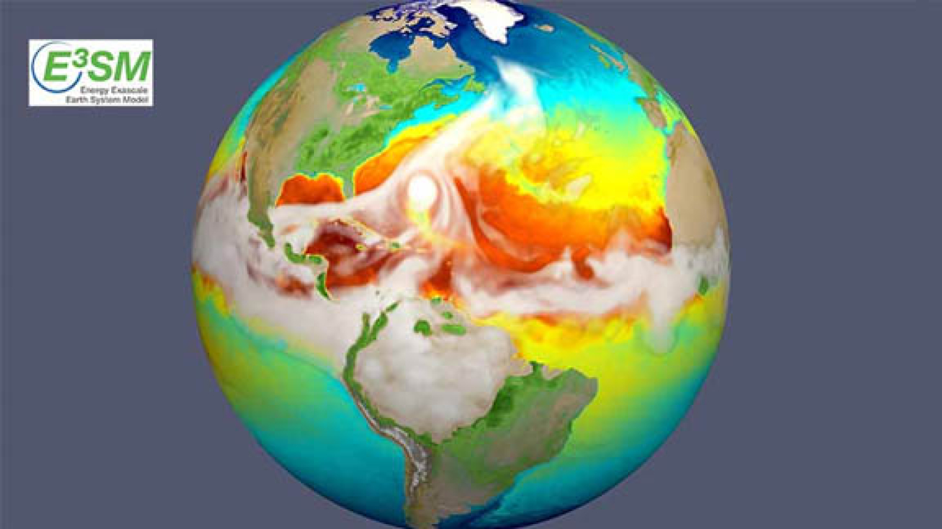 The new E3SM earth system model can simulate storms with surface winds faster than 150 miles per hour. This picture from the simulation shows how the storms affect the sea's surface temperatures in ways that can influence future hurricanes.