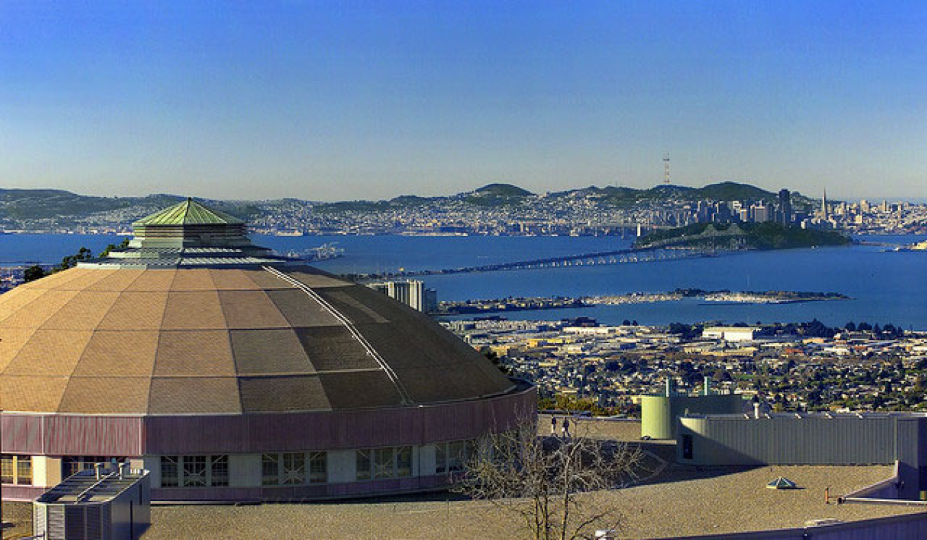 ALS dome looking across to San Francisco.
