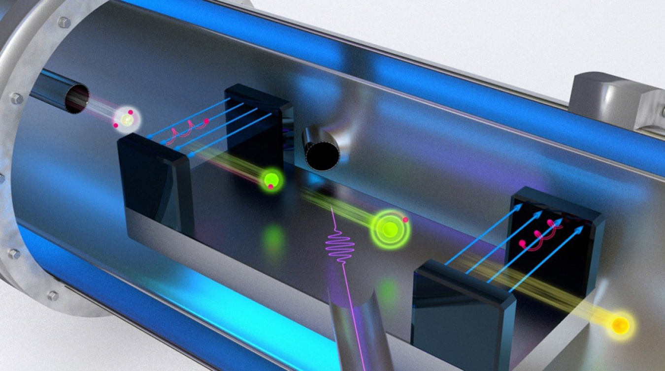 An artistic representation of the laser stripping method.