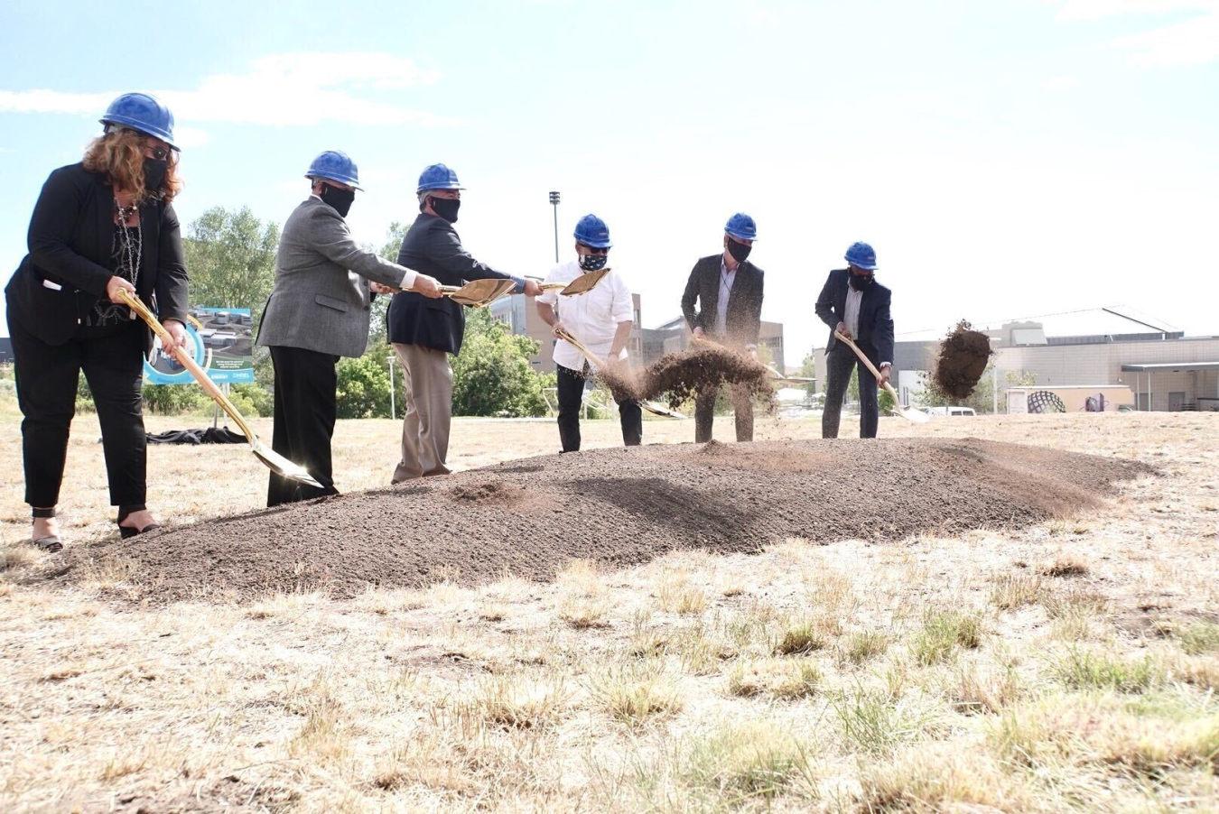 Secretary Brouillette breaks ground. 