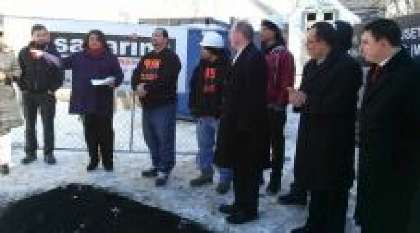 PUSH Buffalo representatives break ground on the latest MASH energy-efficient housing project.