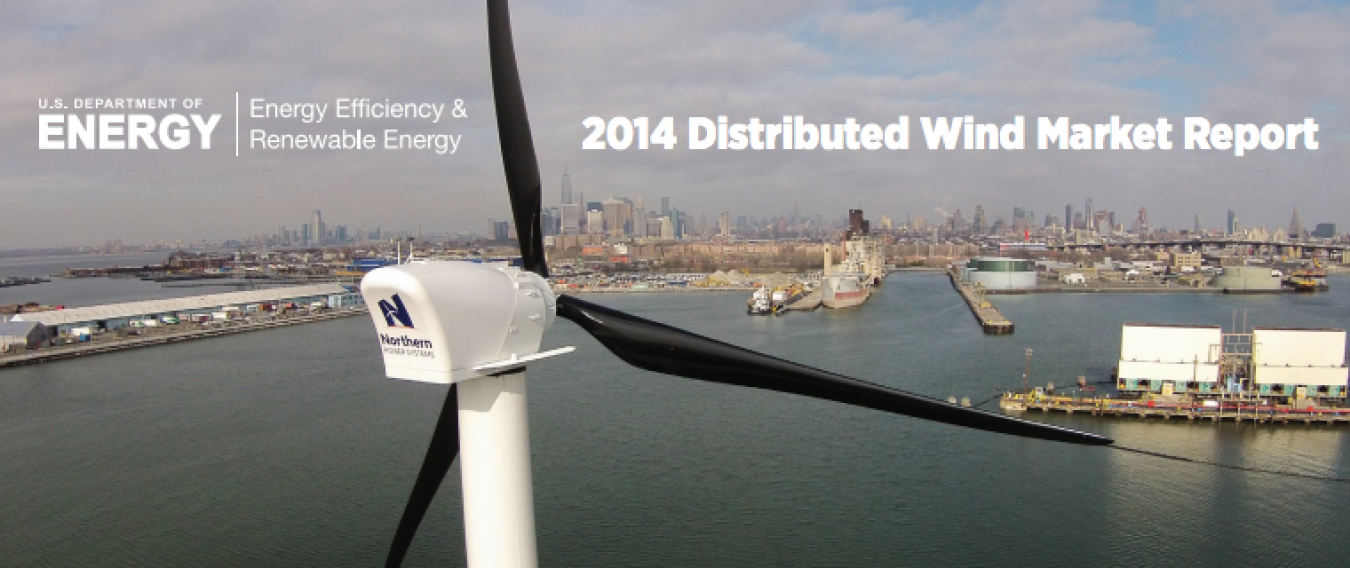 Cover of 2014 Distributed Wind Factsheet