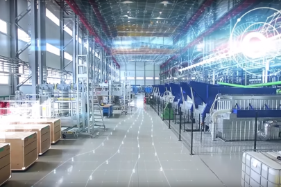 A smart manufacturing facility.