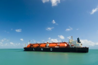 LNG Vessel in water in route