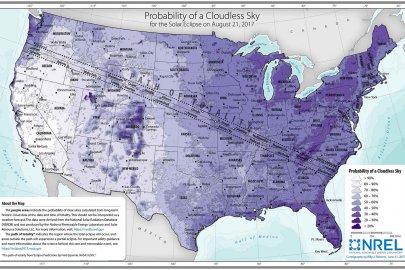 Image related to NREL Analysis Shows Clear-Sky Probabilities for the August Solar Eclipse