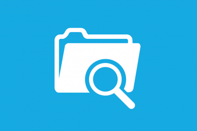 privacy complaint folder magnifying glass icon