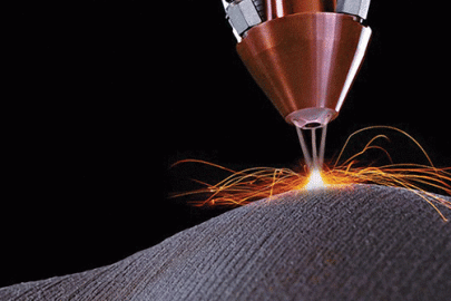Pinpoint of a laser cutter.