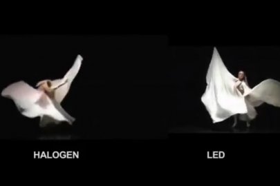 View the video showing side-by-side dance performances with halogen and LED sidelighting as part of the Solid-State Lighting GATEWAY demonstration at the University of Florida.