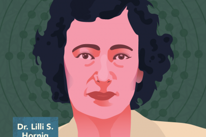 Illustration of Dr. Lilli Horning, a chemist at Los Alamos during the Manhattan Project