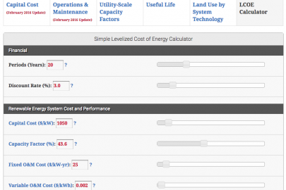 Levelized Cost of Energy Calculator