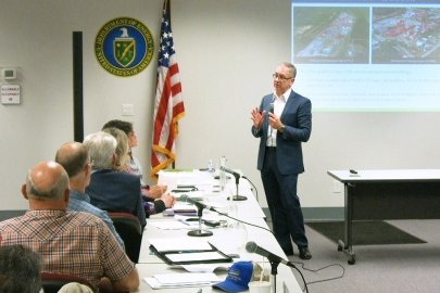 Oak Ridge Office of EM (OREM) Manager Jay Mullis speaks to the Oak Ridge Site Specific Advisory Board at its June meeting about OREM’s near-term plans and the path for Oak Ridge’s future cleanup.