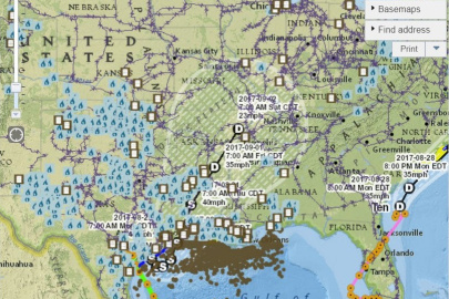 Image related to Disruptions in Energy Infrastructure Map | eia.gov