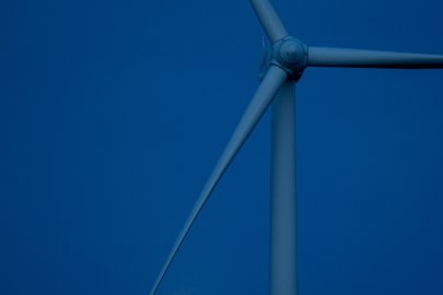The Pink Supermoon rises near the National Renewable Energy Laboratory's Flatirons Campus wind turbine.