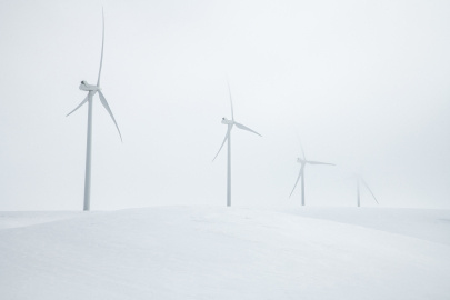 Arctic Snow with Windmills