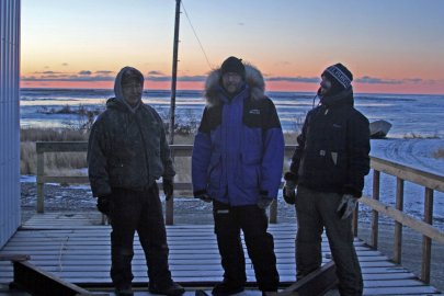 Hebert on a site visit to Quinhagak.