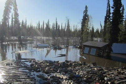 flooding in a remote Alaskan village. 