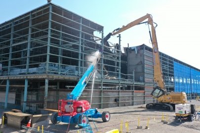 Structural demolition of the X-326 Process Building is underway at Portsmouth.