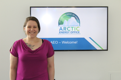 Portrait shot of Nicole Jacobs, intern in the Arctic Energy Office. 